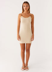 Elaina Knit Mini Dress - Oatmeal