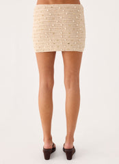 Elaris Crochet Mini Skirt - Ivory