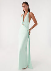 Eleni Halter Maxi Dress - Pistachio
