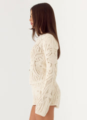 Ellington Long Sleeve Top - Ivory