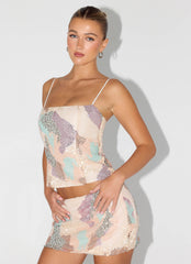 Elyna Beaded Top - Swirl Sequin