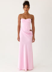 Emory Corset Maxi Dress - Pink