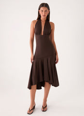 Enyah Midi Dress - Chocolate