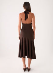 Enyah Midi Dress - Chocolate