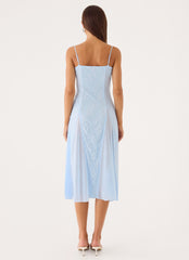 Erynda Midi Dress - Blue