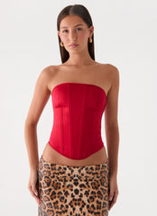 Evaleigh Corset - Deep Red