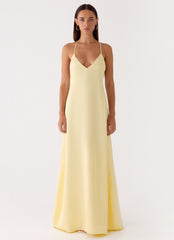Fine Line Maxi Dress - Yellow