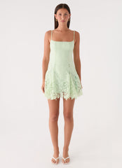 Florine Mini Dress - Pistachio