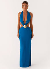 Flossy Maxi Dress - Royal Blue