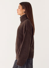 Gabrielle Knit Sweater - Chocolate