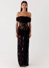 Gracie Twist Maxi Dress - Black