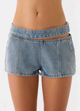 Hadleigh Denim Mini Shorts - Light Denim