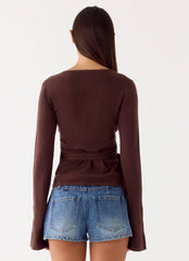 Halo Knit Top - Chocolate