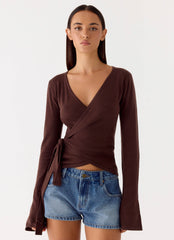 Halo Knit Top - Chocolate