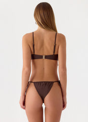 Hanuva Beaded Bikini Bottoms - Chocolate