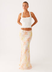 Harlow Chiffon Maxi Skirt - Floral Print