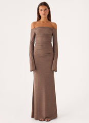Hollywood Action Maxi Dress - Taupe