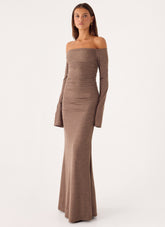 Hollywood Action Maxi Dress - Taupe