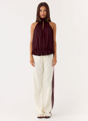 Hydro Halter Top - Aubergine