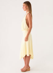 Ignite It Midi Dress - Lemon