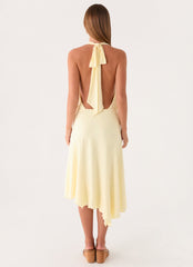 Ignite It Midi Dress - Lemon