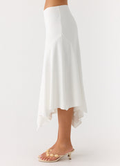 Ignite It Midi Skirt - White