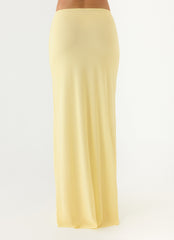 In Destiny Wrap Maxi Skirt - Yellow