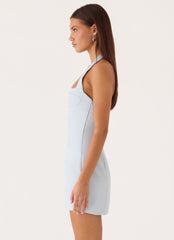 Indira Halter Mini Dress - Blue