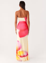 Iroha Strapless Maxi Dress - Frangipani Yellow