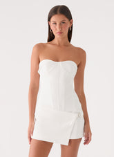 Jennah Mini Dress - White Dove