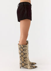Jeremy Faux Suede Shorts - Black