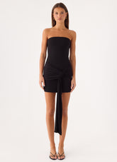 Jiliana Strapless Mini Dress - Black