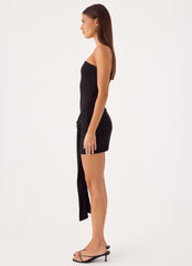 Jiliana Strapless Mini Dress - Black