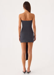 Jiliana Strapless Mini Dress - Charcoal