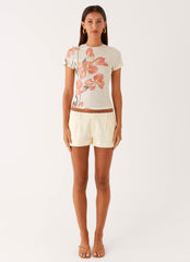 Kammy Low Rise Shorts - Butter
