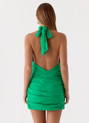 Karilo Mini Dress - Emerald Green