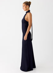 Keena Scarf Maxi Dress - Navy
