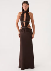 Kendrah Maxi Dress - Chocolate