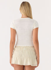 Kerrigan Knit Top - White