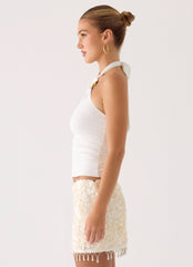 Khai Halter Top - White