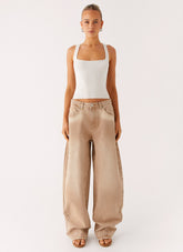 Khalil Baggy Jeans - Tan