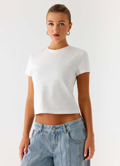Lamont Baby Tee - White