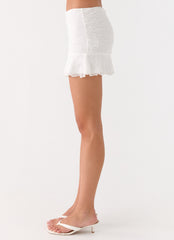 Lavena Mini Skirt - White