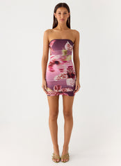Let Love Go Mini Dress - Ombre Floral Affair