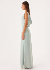 Line By Line Maxi Dress - Sage