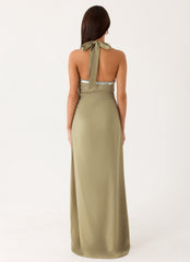 Lorela Maxi Dress - Pale Olive