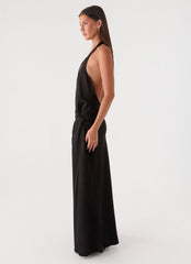 Lumae Halter Maxi Dress - Black