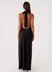 Lumae Halter Maxi Dress - Black