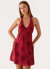 Magnolia Mini Dress - Cherry Rose