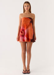 Marcita Mini Dress - Chocolate Blossom